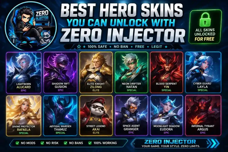 Best Hero Skins You Can Unlock with ZERO Injector (2026)