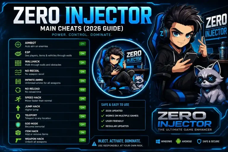 Main Cheats in ZERO Injector (2026 Guide)